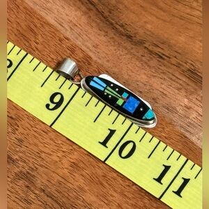 Gilbert Smith Galaxy Inlay Multi Stone Pendant Navajo Made